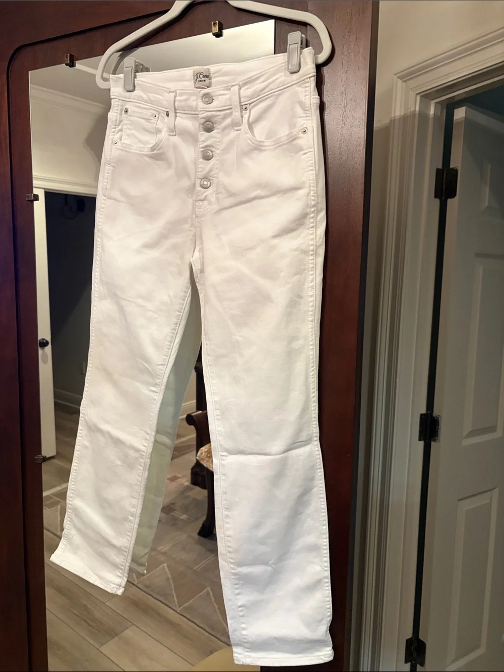 I Crew White Button-Fly Women's Jeans
